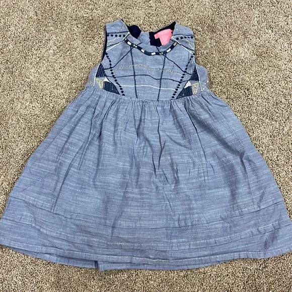 Denim fit and flare 2T dress